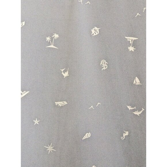 Sligo Golf Shirt Short Sleeve Polo Mens Med Gray White Ocean Micro Print Summer - Picture 5 of 8